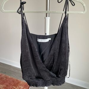 ASTR The Label Black Spaghetti Blouse Size M